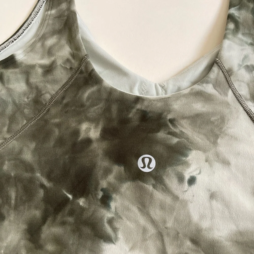 Lululemon Original Align Tank in Diamond Dye Light Sage Army Green Dark Olive